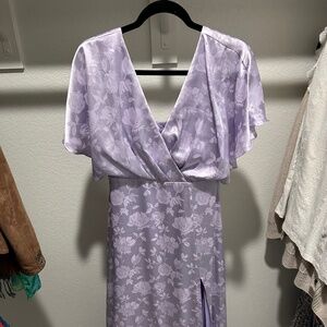 Lulus Lavender floral Gown